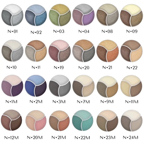 Trio eyeshadow palette Shades