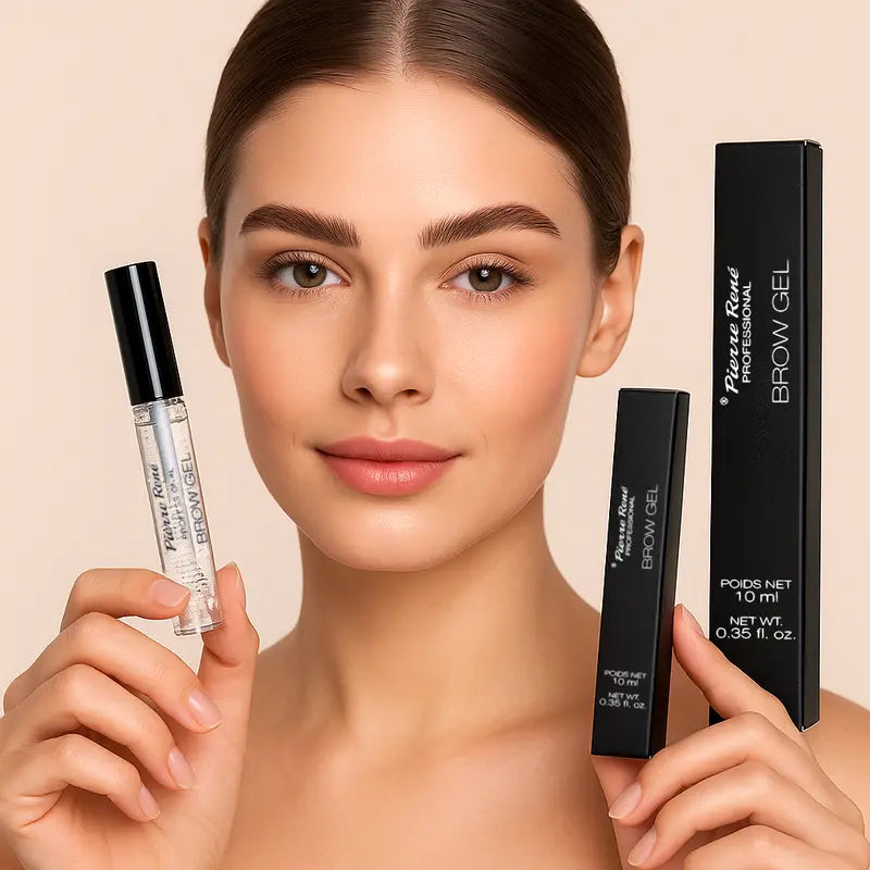 Pierre Rene Transparent Eyebrow Styling Clear Gel Brow Mascara Long-Lasting & Vegan