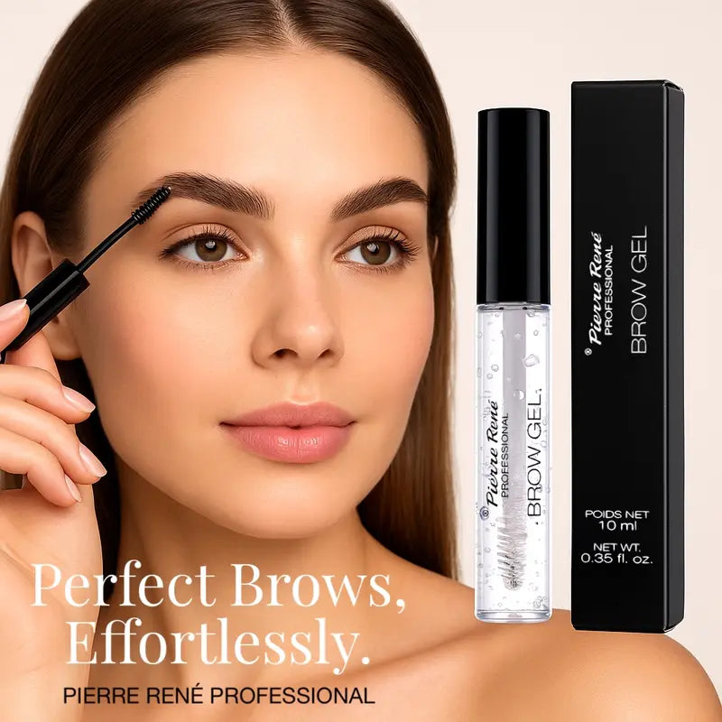Pierre Rene Transparent Eyebrow Styling Clear Gel Brow Mascara Long-Lasting & Vegan