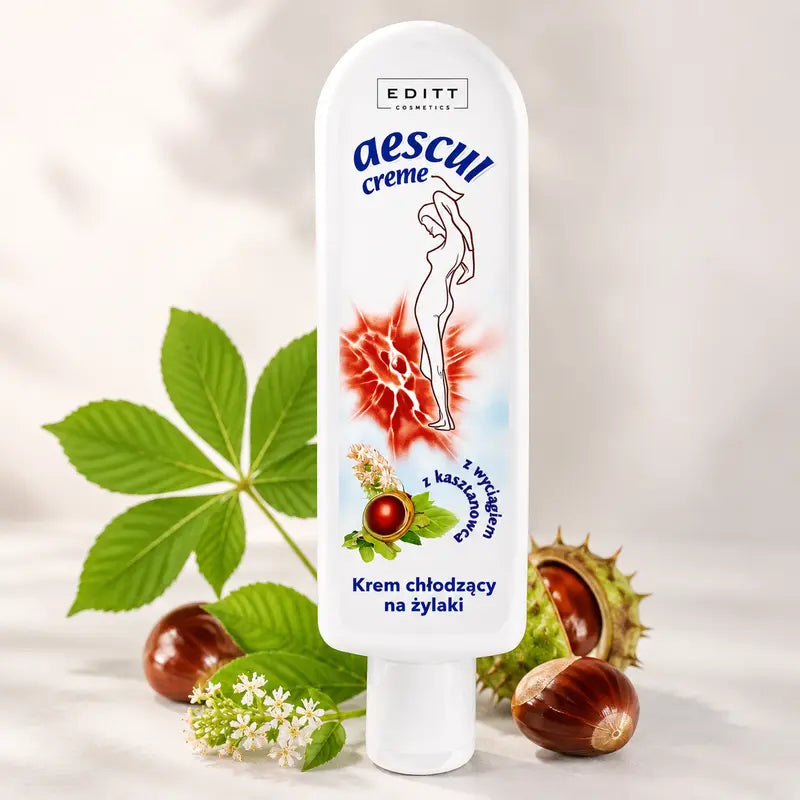 Varicose Veins Cooling Leg Cream Horse Chestnut & Menthol - Cooling, Soothing & Refreshing Care for Tired & Heavy Leg