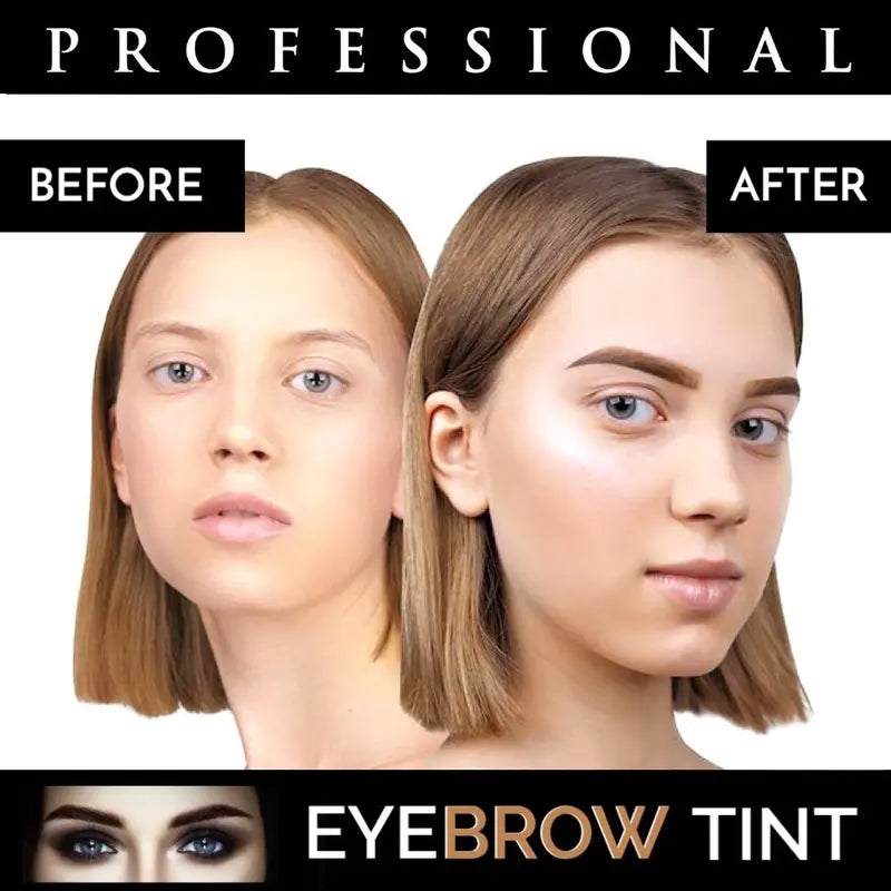 Light Brown Eyebrow & Eyelash Henna Argan Oil & Castor Oil Permanent Brow Tint Dye Set Kit