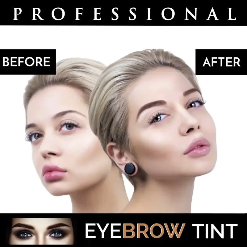 Graphite Eyebrow & Eyelash Henna Argan Oil & Castor Oil Permanent Brow Tint Dye Set Kit
