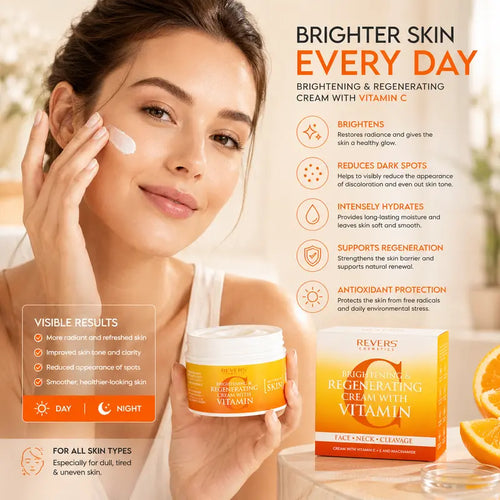 Vitamin C Face Cream with Niacinamide Brightening & Regenerating Moisturiser Dark Spot & Uneven Skin Tone All Skin Types 50ml