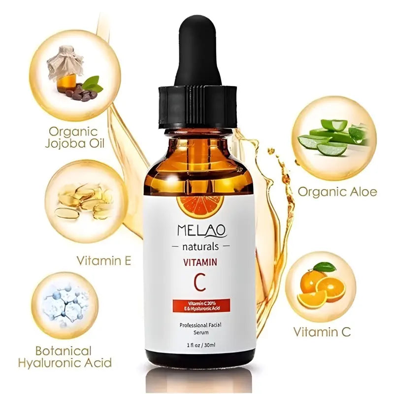 Vitamin C 20% Serum with Hyaluronic Acid & Vitamin E – Anti-Aging Brightening Face Serum 30ml