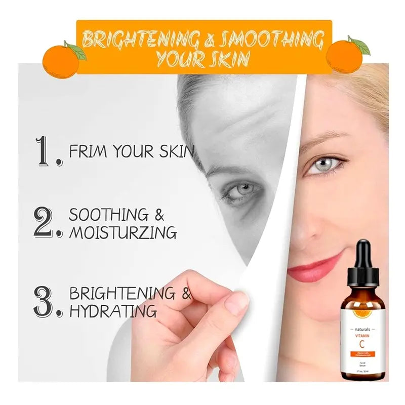 Vitamin C 20% Serum with Hyaluronic Acid & Vitamin E – Anti-Aging Brightening Face Serum 30ml