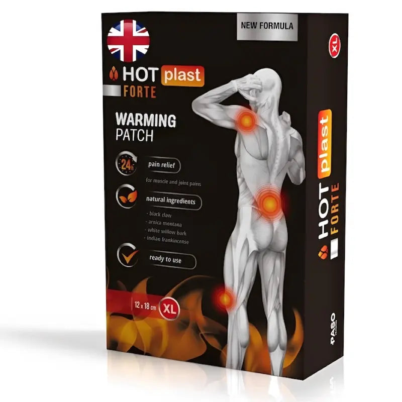 Hot Plast FORTE XL Warming Patch Pain Relief Heat Muscle Back 18 x 12 cm