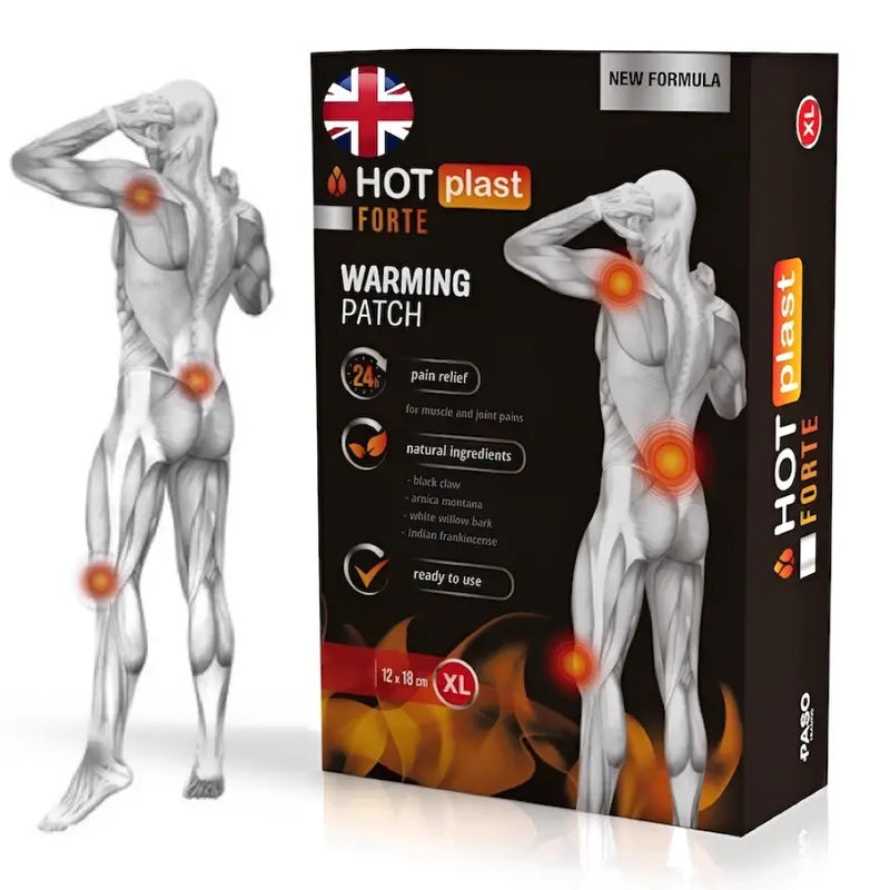 Hot Plast FORTE XL Warming Patch Pain Relief Heat Muscle Back 18 x 12 cm
