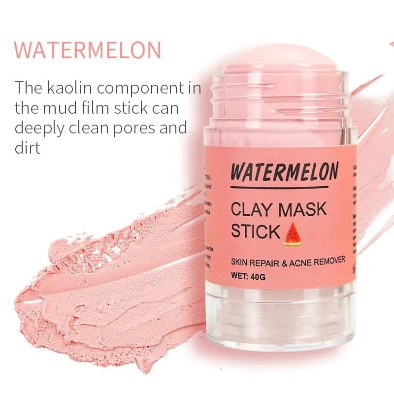 Watermelon Hydrating and Moisturizing Clay Mask Stick with Hyaluronic Acid and Vitamins