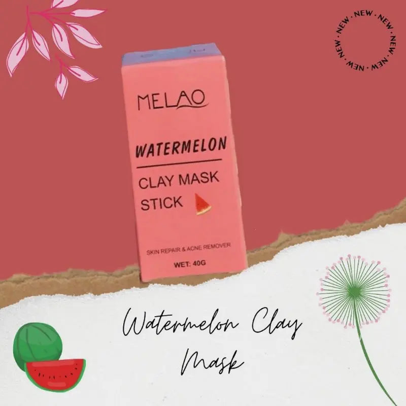 Watermelon Hydrating and Moisturizing Clay Mask Stick with Hyaluronic Acid and Vitamins