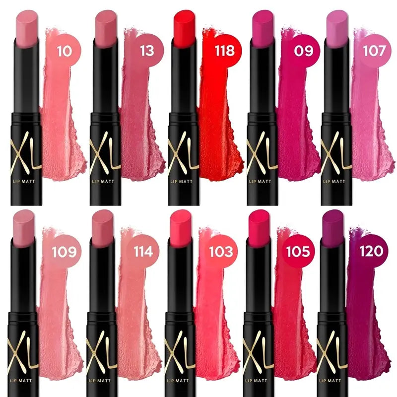 XL Creamy Matte Lipstick Balm Long-Lasting Velvet Lip Colour Stick Hydrating Satin Finish Intense Pigment