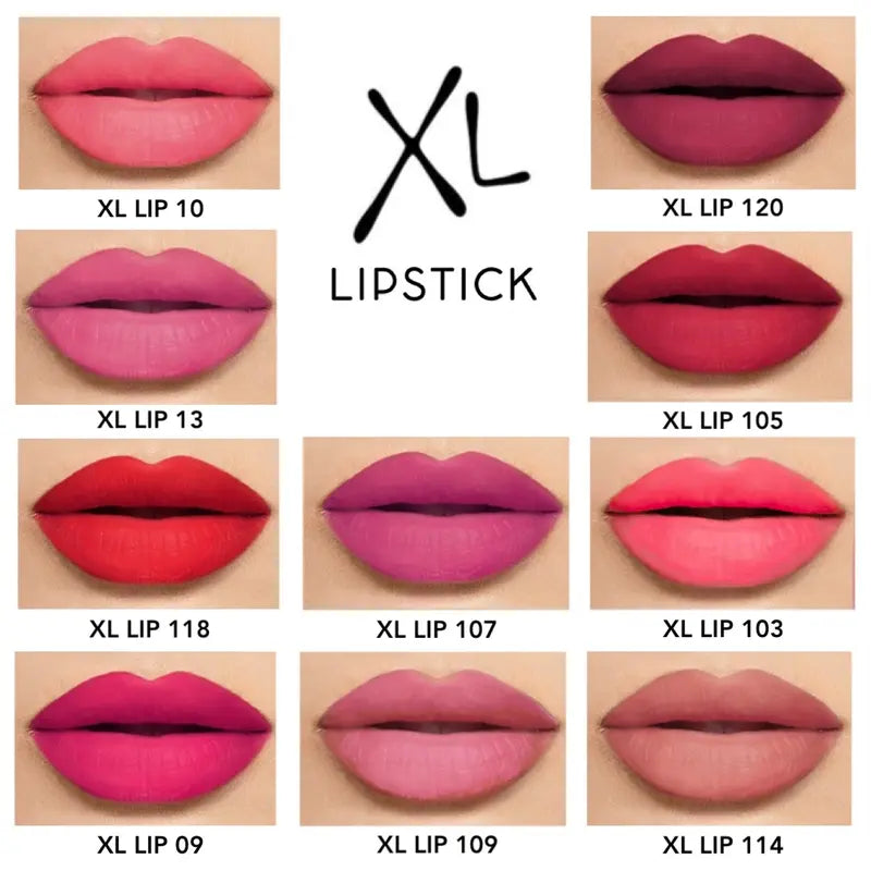 XL Creamy Matte Lipstick Balm Long-Lasting Velvet Lip Colour Stick Hydrating Satin Finish Intense Pigment