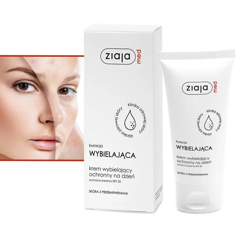 Ziaja Whitening Protective Day Cream SPF 20 - Brightening & Anti-Dark Spot Face Care 50ml