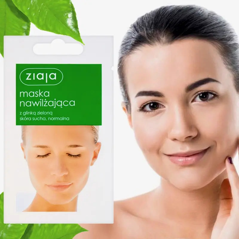ZIAJA Moisturizing Face Mask with Green Clay Dry & Normal Skin Hydrating & Regenerating