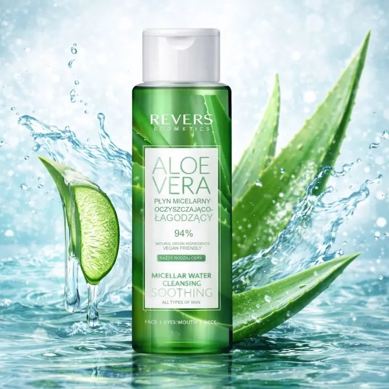 Aloe Vera Micellar Water with Hyaluronic Acid Gentle Cleansing and Soothing Formula for All Skin Types