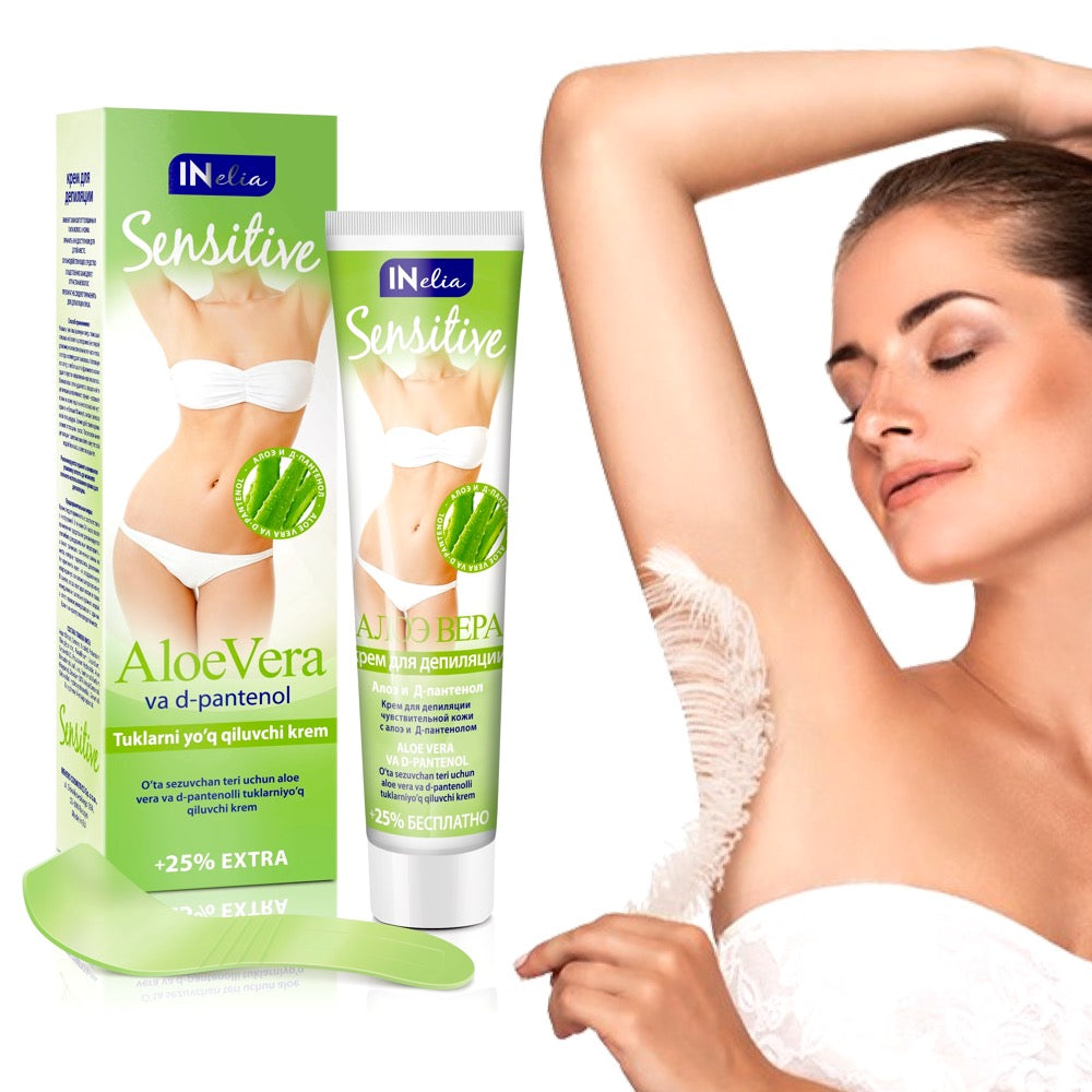 Sensitive Hair Removal Cream with Aloe Vera & D-Panthenol 125ml