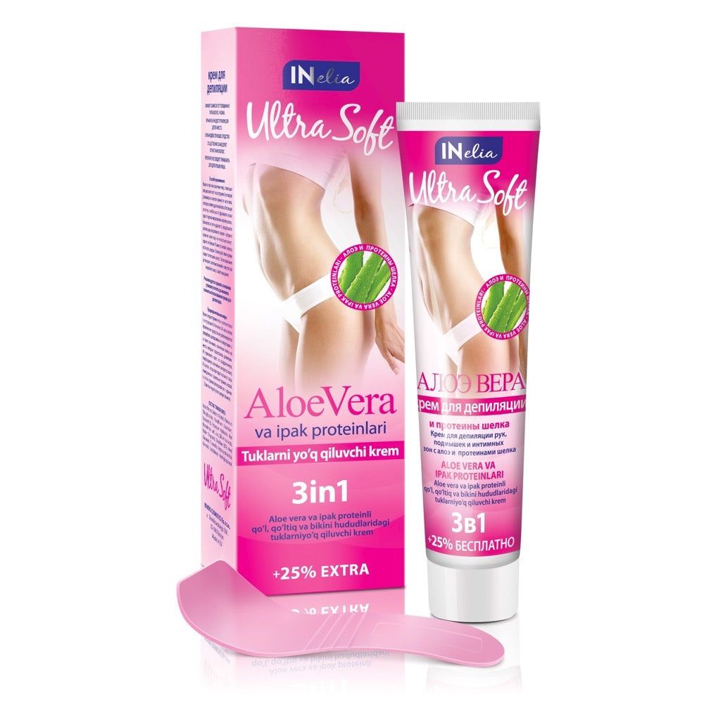 Ultra Soft Hair Removal Cream 3in1 with Aloe Vera & Silk Proteins 125ml