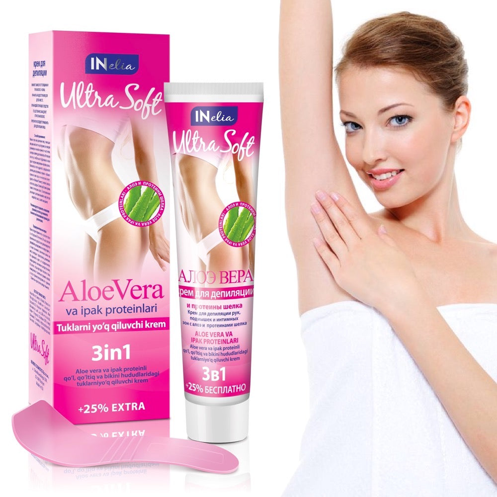 Ultra Soft Hair Removal Cream 3in1 with Aloe Vera & Silk Proteins 125ml
