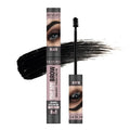 Revers Cosmetics Brow Black Eyebrow Styling Gel with packaging and application brush on a white background