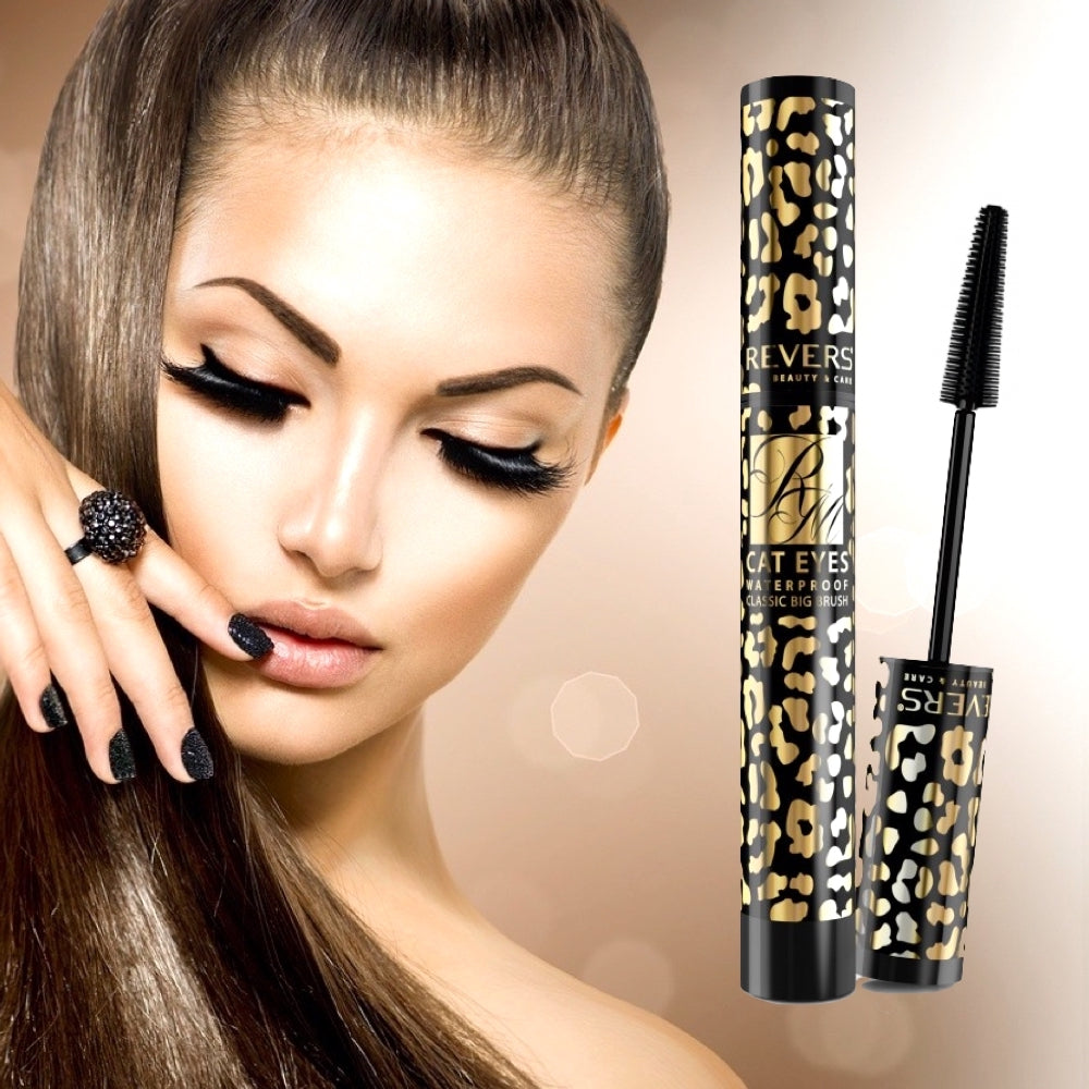 Cat Eyes Length & Volume Boost Mascara with Silicone Brush Velvet Formula Black