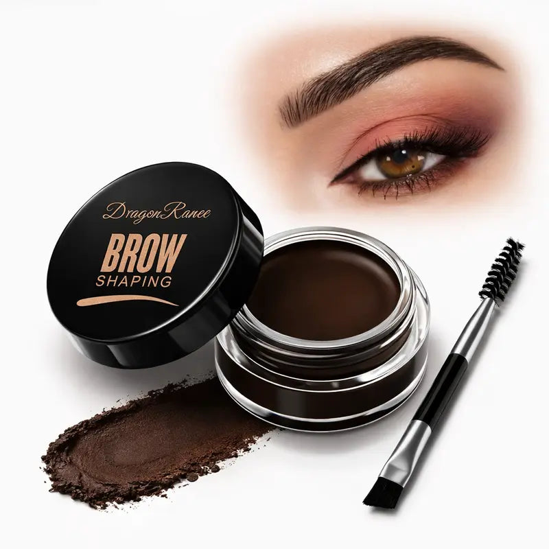 Dermacol coffee black brow pomade eyebrow tint with brush.