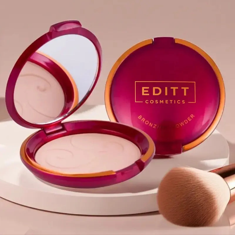 Compact Face Powder with Mirror - Long-Lasting, Silky Finish