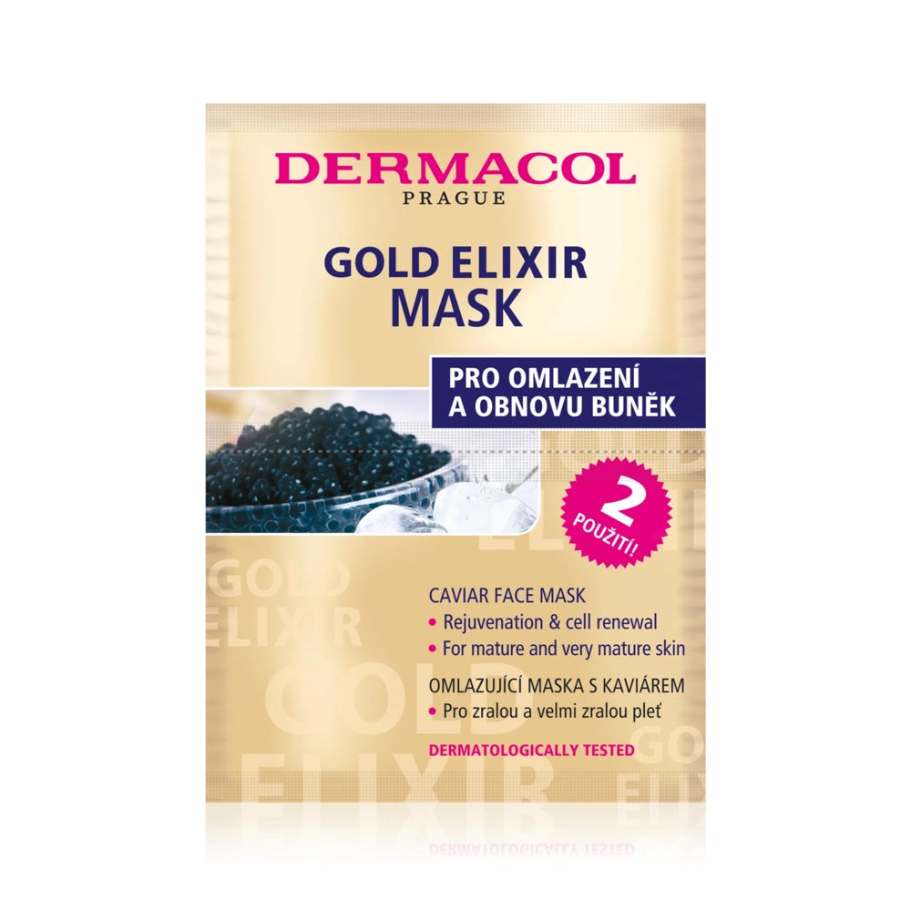 Dermacol Gold Elixir Caviar Face Mask with Caviar Rejuvenating & Regeneration Effects