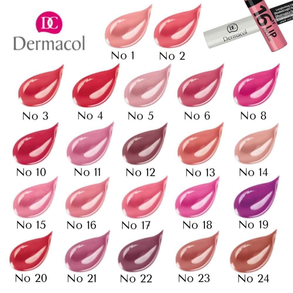 Dermacol 16H Lip Colour Long-Lasting Lipstick & Lip Gloss 2in1