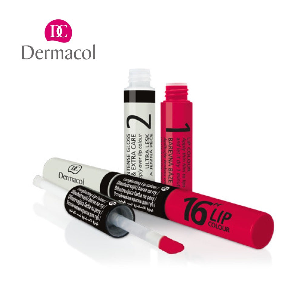 Dermacol 16H Lip Colour Long-Lasting Lipstick & Lip Gloss 2in1