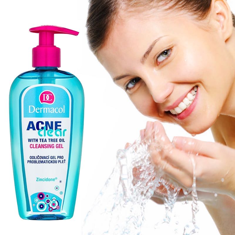 Dermacol Acne Clear Makeup Removal & Cleansing Gel for Problematic & Oily Skin with Tee Tree Oil
