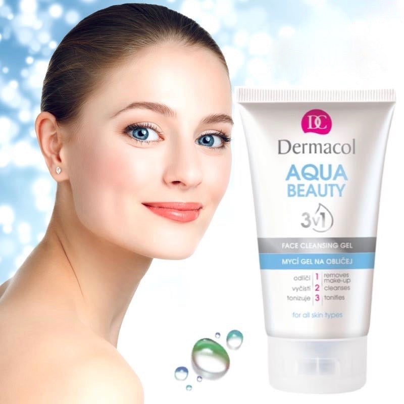 Dermacol Aqua Beauty 3-in-1 Face Wash Gel Makeup Remover with Panthenol 150ml