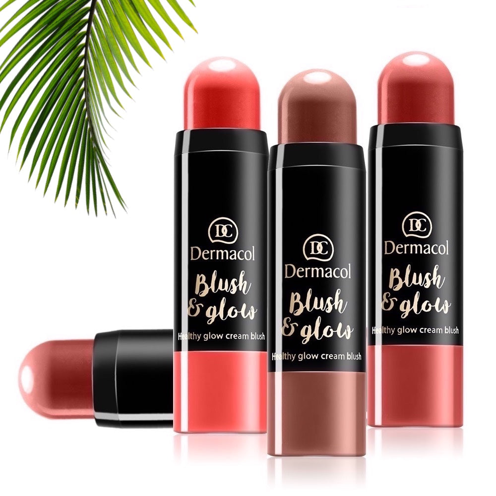 Dermacol Blush & Glow Makeup Stick Velvet Touch Lightweight Creamy Cheeks Blusher