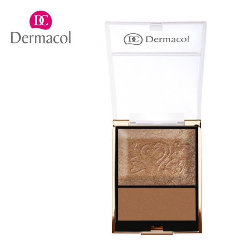 Dermacol Duo Bronzing Palette Radiance Shimmer Face Bronzer Highlighting Kit