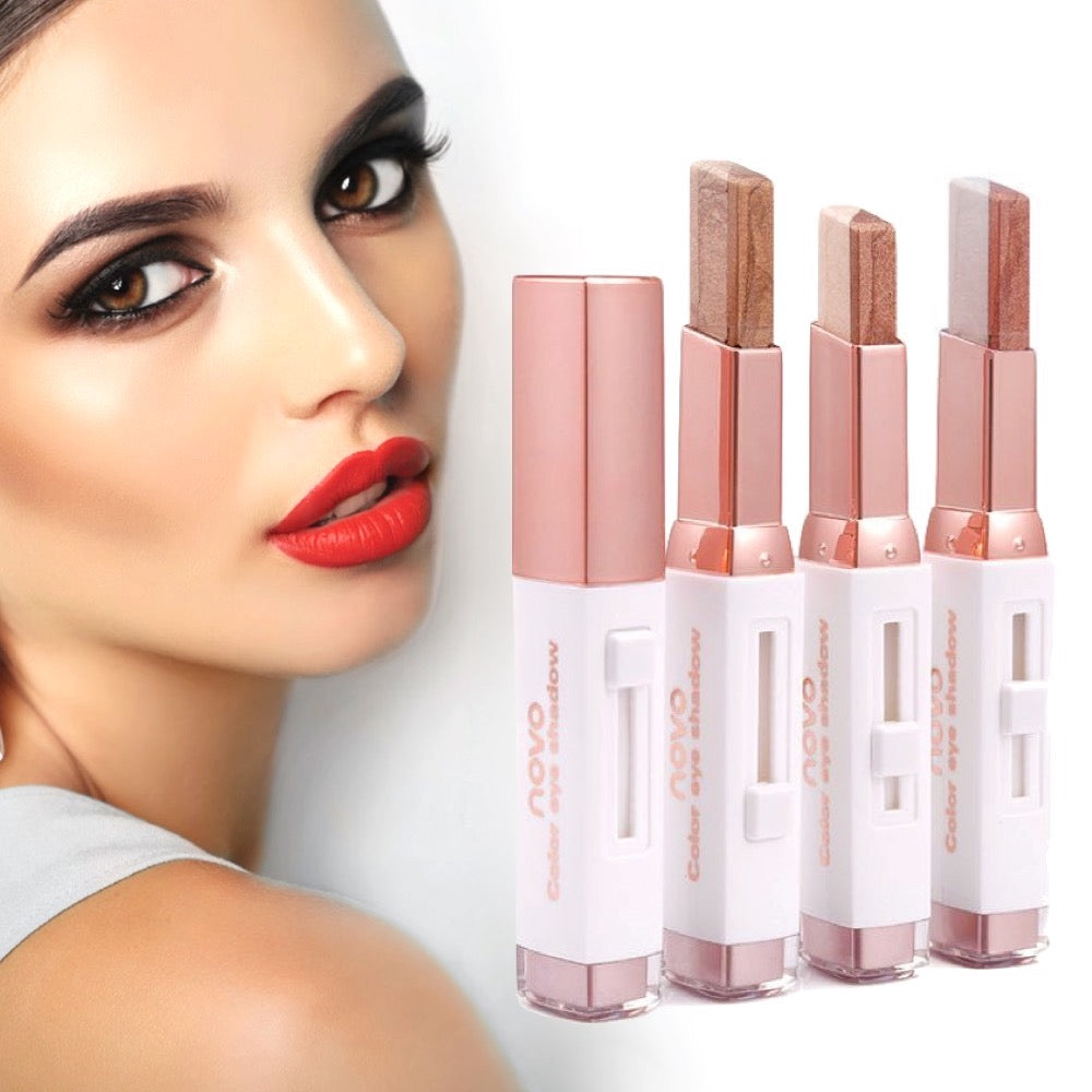 DuoShimmer™ Long-Lasting Creamy Eyeshadow Stick Two-Tone Shimmer & Matte Crayon