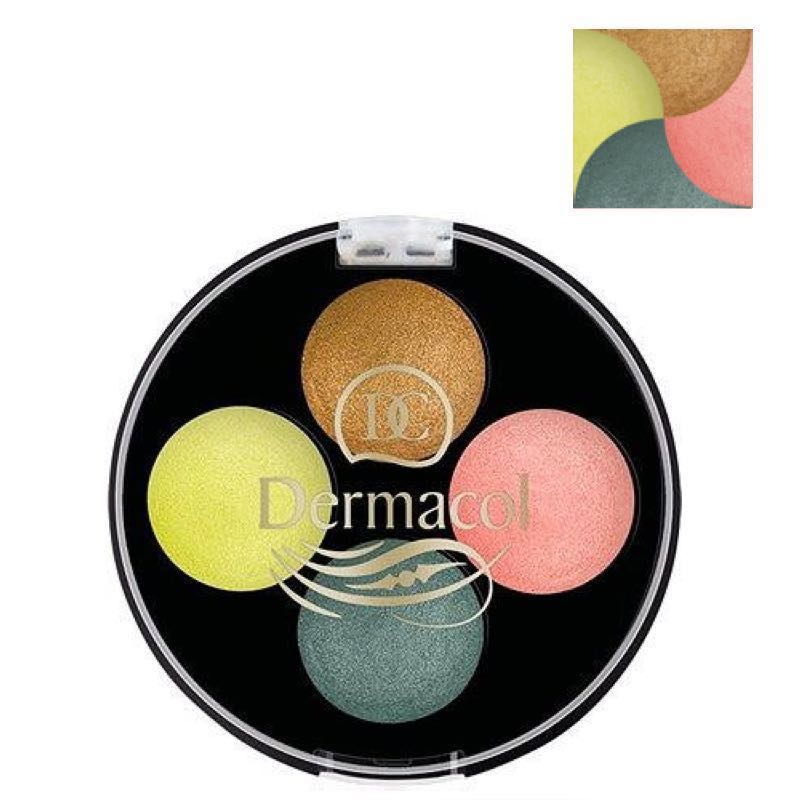 Dermacol Quattro Baked Eyeshadow Palette Eye Makeup Wet & Dry Application