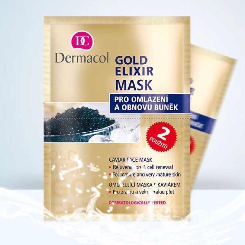 Dermacol Gold Elixir Caviar Face Mask with Caviar Rejuvenating & Regeneration Effects