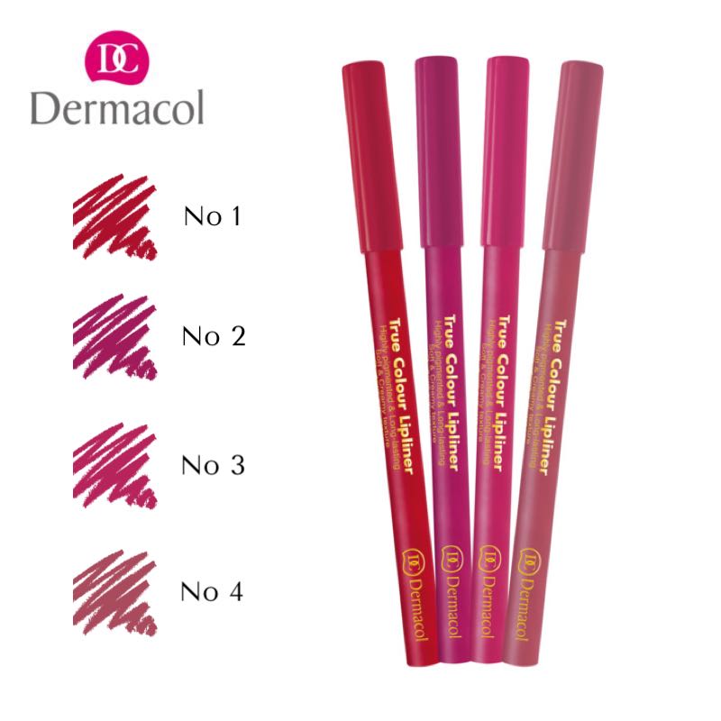 Dermacol Plumping Lip Liner Pencil True Colour Long Lasting Makeup for Fuller Lips