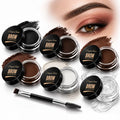 Eyebrow Pomade Kit Waterproof Brow Wax & Tint with Duo Brush for Natural Look Dark Brown, Light Brown, Black, Taupe, White and Transparent Clear