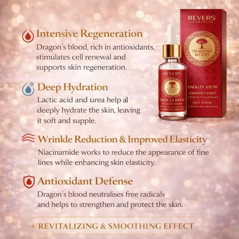 Dragon's blood anti-aging, nourishing, whitening face serum and day and night face cream set skin care