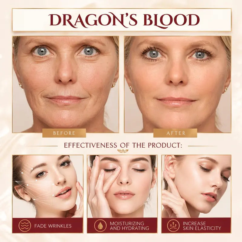 Dragon's blood anti-aging, nourishing, whitening face serum and day and night face cream set skin care