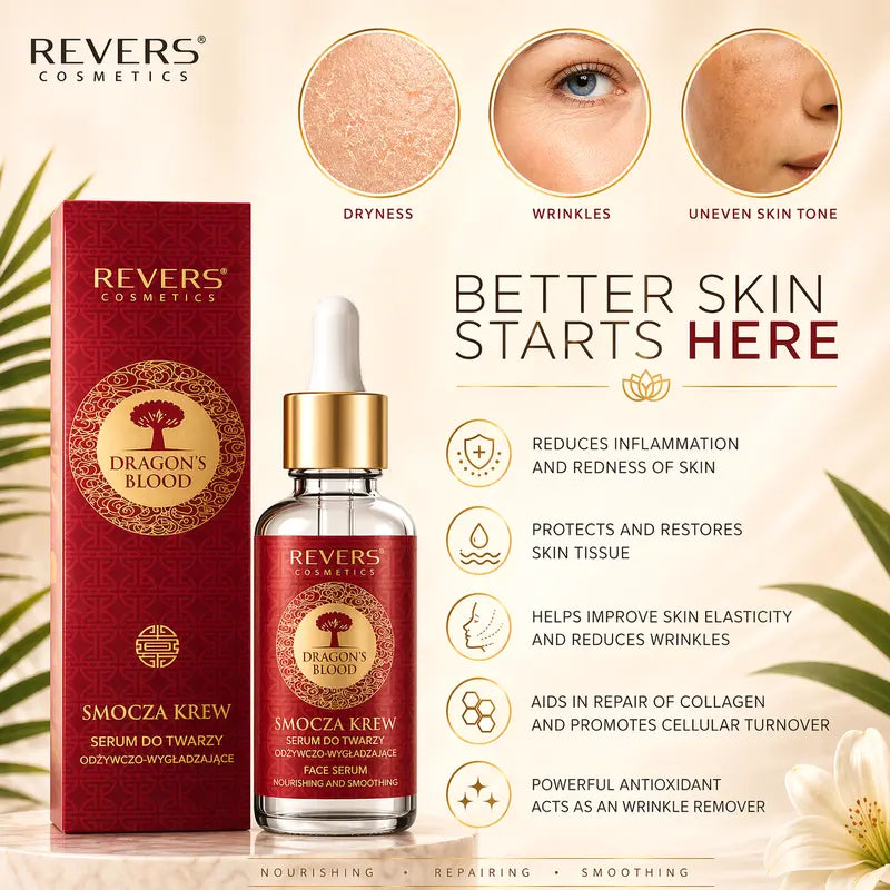 Dragon's blood anti-aging, nourishing, whitening face serum and day and night face cream set skin care