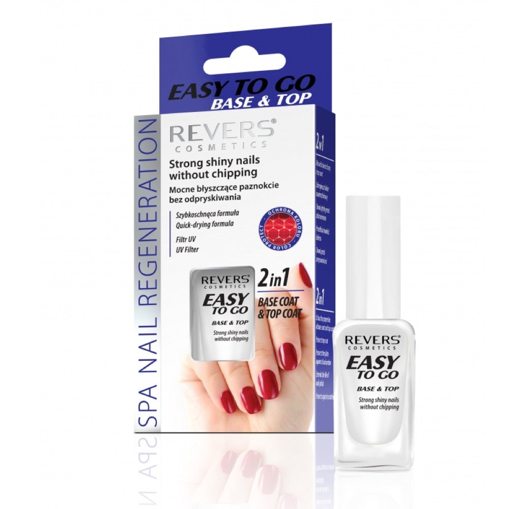 Nail Treatment 2in1 Strong Regeneration Shiny Nails Without Chipping Base & Coat