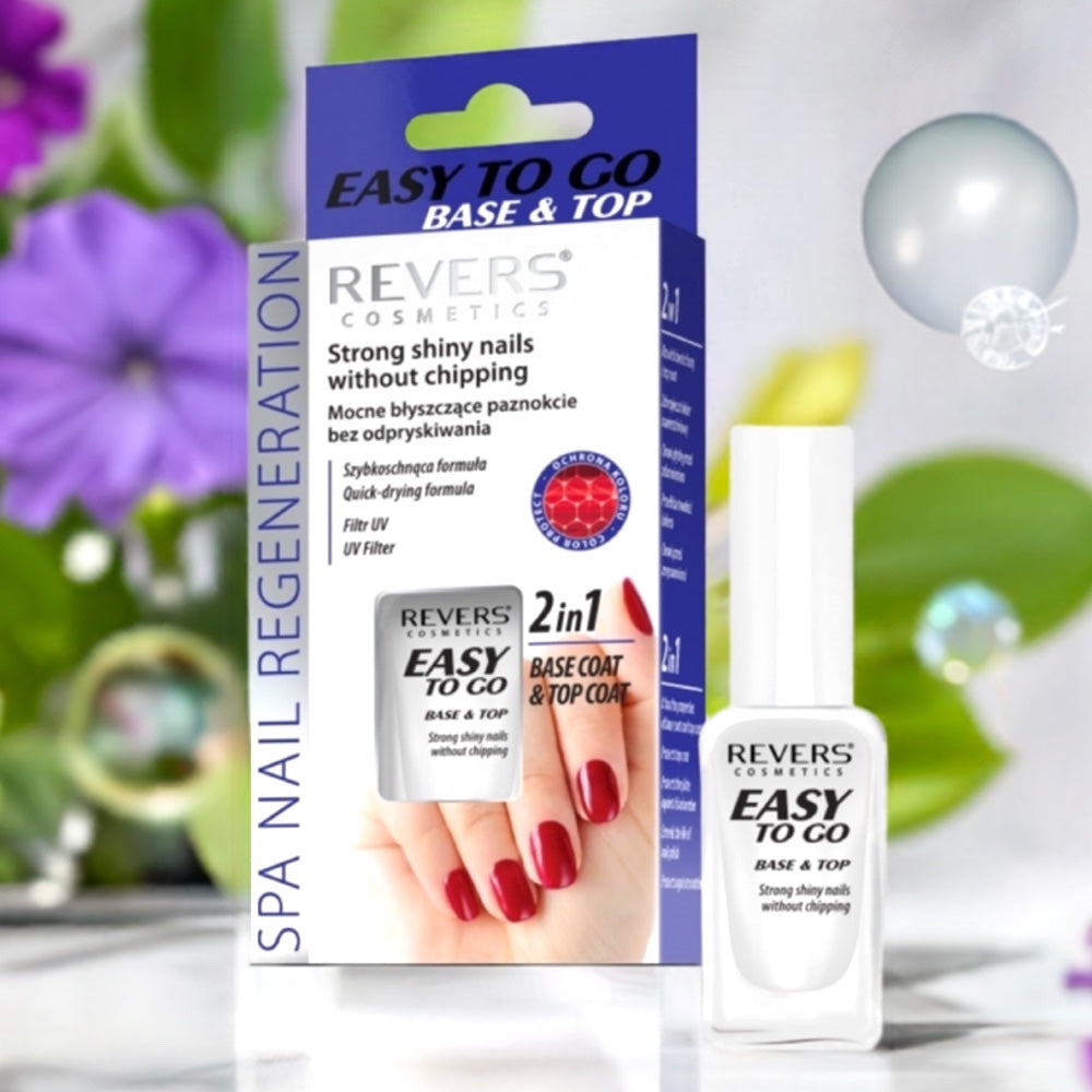 Nail Treatment 2in1 Strong Regeneration Shiny Nails Without Chipping Base & Coat