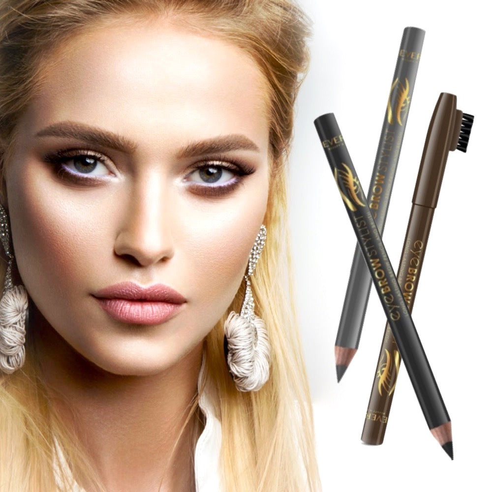 Eye Brow Stylist Pencil Precision Microfine Waterproof Eyebrow Makeup Definer & Brush