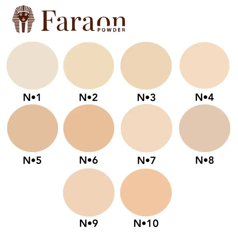 Pressed Powder Faraon – Long-Lasting Velvet Matte Finish for a Flawless Complexion - All the shades