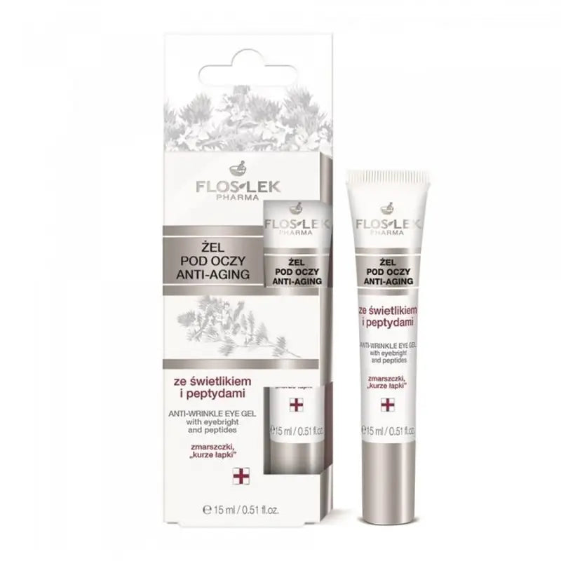 Floslek Eye Gel With Eyebright & Peptides Against Reduced Elasticity Wrinkles & Dark Circles