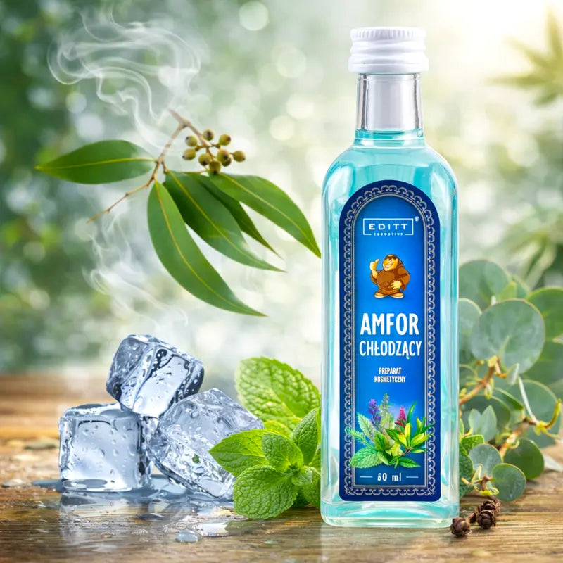 Cooling herbal amfor oil for massage body ointment