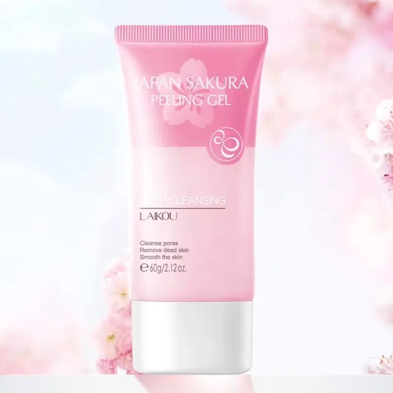Japan Sakura Peeling Gel – Gentle Exfoliating Face & Body Scrub Hyaluronic Acid, Vitamin C & Sakura Extract