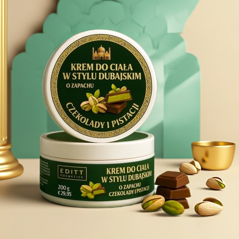 Krem do ciała w stylu dubajskim o zapachu czekolady i pistacji