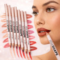 She Shape Lip Liner Pencil Long Lasting Lip Contour, Soft Creamy Formula, 8 Shades