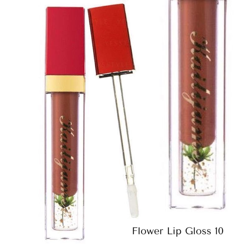 Plumping Lip Gloss Long-Lasting Magic Color Changing Makeup with Flower Inside